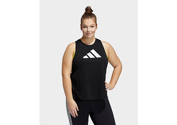 adidas Débardeur 3 Bar Logo (Grandes tailles) - Black / White / White, Black / White / White