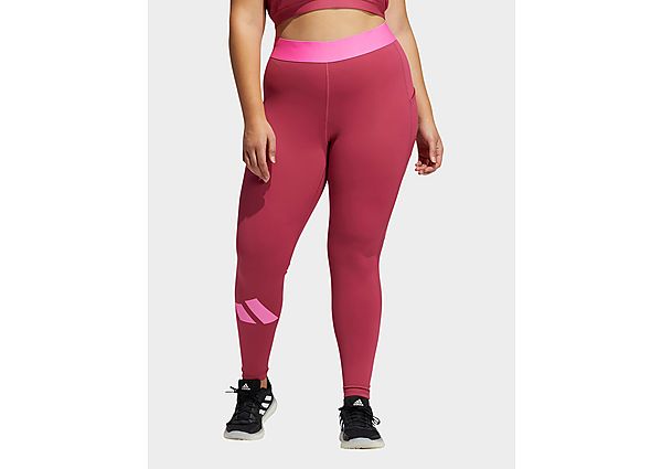adidas Tight Techfit Life Mid-Rise Badge of Sport Long (Grandes tailles) - Wild Pink / Wild Pink / T