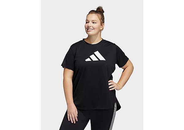 adidas T-shirt 3 Bar Logo (Grandes tailles) - Black / White, Black / White