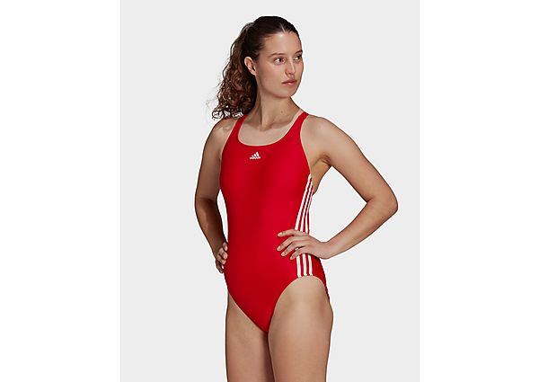adidas Maillot de bain SH3.RO Classic 3-Stripes - Vivid Red / White / Vivid Red, Vivid Red / White /
