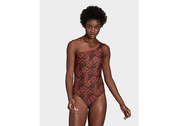 adidas Maillot de bain SH3.RO Asymmetrical Festivibes - Dark Brown / Wild Sepia / True Orange, Dark