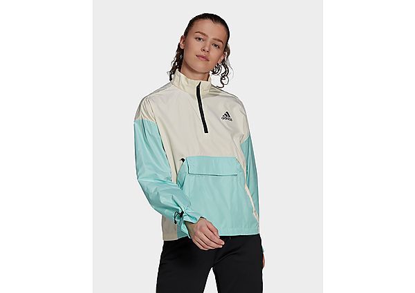 adidas Anorak Back to Sport WIND.RDY - Cream White / Clear Mint, Cream White / Clear Mint