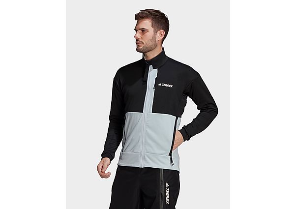 adidas Veste de randonnée Terrex Tech Fleece - Black / Halo Blue, Black / Halo Blue