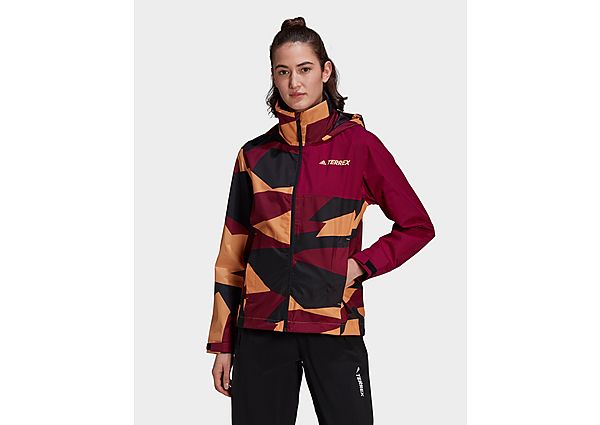 adidas Veste de pluie Terrex Multi RAIN.RDY Primegreen Allover Print 2-Layer - Hazy Orange, Hazy Ora