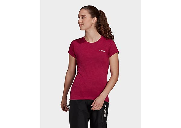 adidas T-shirt Terrex Tivid - Power Berry / White, Power Berry / White