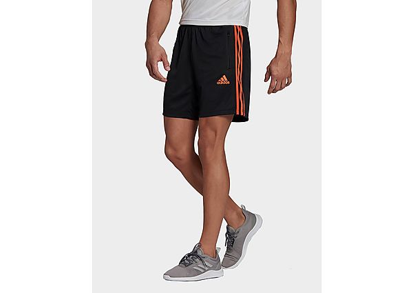 adidas Short Primeblue Designed To Move Sport 3-Stripes - Black / True Orange, Black / True Orange