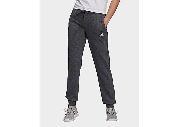adidas Pantalon Essentials French Terry Logo - Dark Grey Heather / Clear Pink, Dark Grey Heather / C