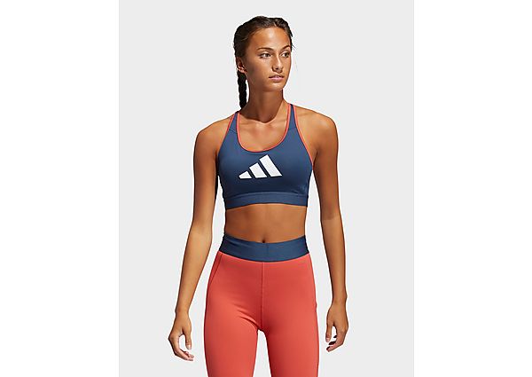 adidas Brassière Medium Support Don't Rest 3 Bar - Crew Navy / Crew Red / White, Crew Navy / Crew Re