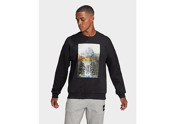 adidas Sweat-shirt Sportswear Mountain Graphic - Black, Black