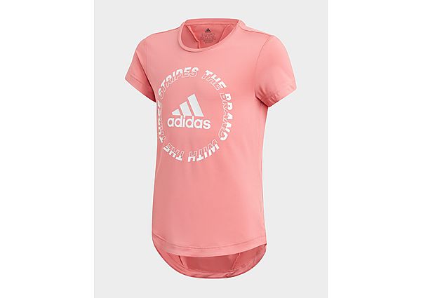 adidas T-shirt AEROREADY Bold - Hazy Rose / White, Hazy Rose / White