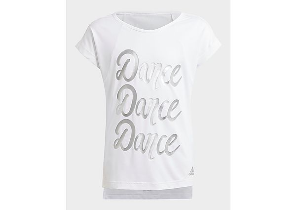 adidas T-shirt AEROREADY Dance - White / Silver Metallic, White / Silver Metallic