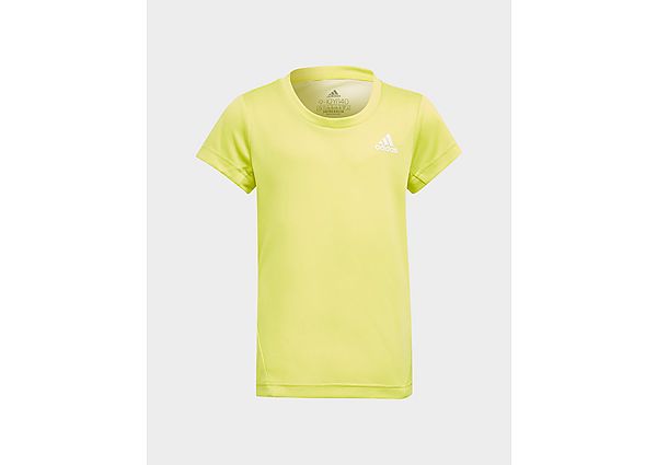 adidas T-shirt AEROREADY 3-Stripes - Acid Yellow / White / White, Acid Yellow / White / White