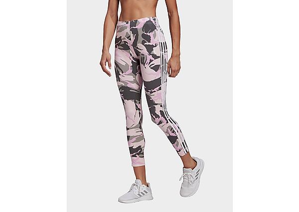 adidas Legging Essentials Camouflage 3-Stripes 7/8 - Mgh Solid Grey / White, Mgh Solid Grey / White