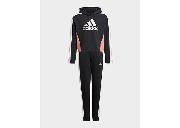 adidas Survêtement Colorblock Crop Top - Black / White / Hazy Rose, Black / White / Hazy Rose