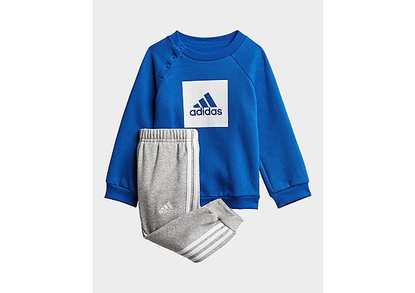 adidas Ensemble bébés 3-Stripes Fleece - White / Royal Blue, White / Royal Blue