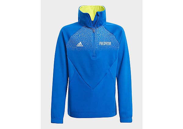 adidas Veste de survêtement Predator Football-Inspired Half-Zip - Team Royal Blue Mel / Semi Solar Y