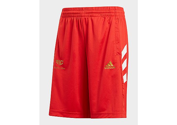 adidas Short Salah Football-Inspired - Vivid Red / White / Gold Metallic, Vivid Red / White / Gold M