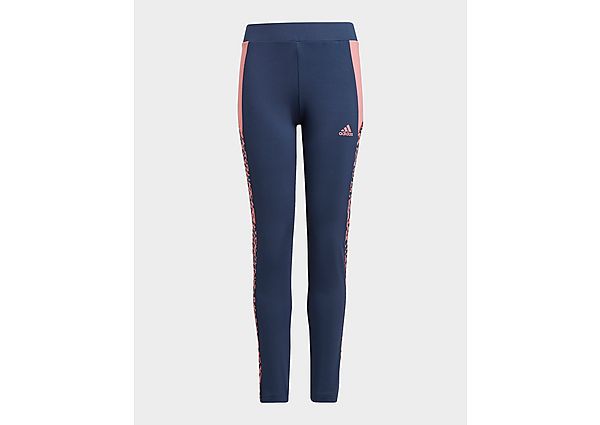 adidas Tight Designed To Move Leopard - Crew Navy / Hazy Rose, Crew Navy / Hazy Rose