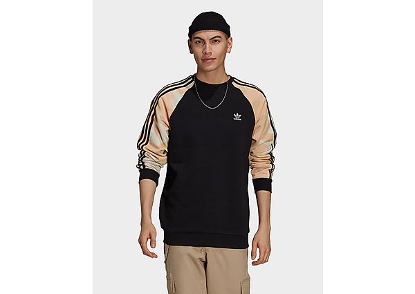 adidas Originals Sweat-shirt Camo Stripes Crewneck - Black / Aluminium / Multicolor, Black / Alumini