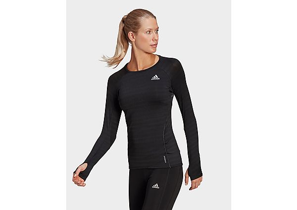 adidas T-shirt Runner Long Sleeve - Black / Reflective Silver, Black / Reflective Silver