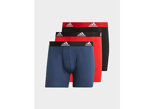 adidas Boxer Logo (lot de 3) - Black / Crew Navy / Scarlet, Black / Crew Navy / Scarlet