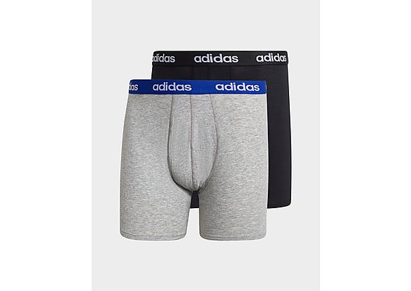 adidas Boxer Essentials Logo (lot de 2) - Black / Medium Grey Heather, Black / Medium Grey Heather