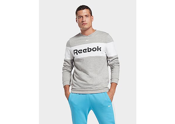 Reebok sweat à col rond avec logo linéaire training essentials - Medium Grey Heather, Medium Grey He