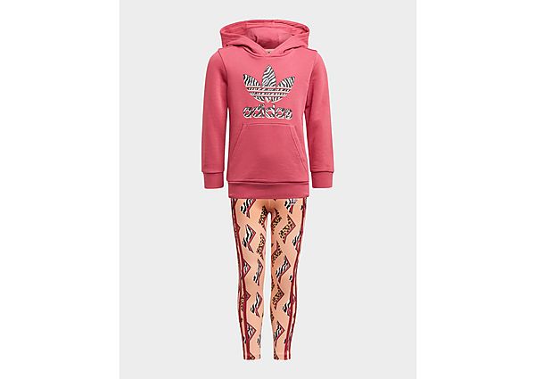 adidas Originals Ensemble Graphic Print Hoodie - Wild Pink / Multicolor, Wild Pink / Multicolor