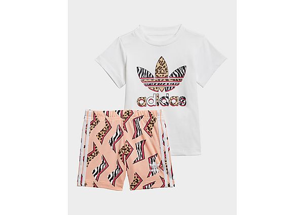 adidas Originals Ensemble Graphic Print Shorts Tee - White / Multicolor, White / Multicolor