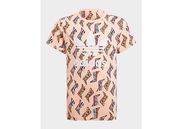 adidas Originals T-shirt Allover Print - Glow Pink / Multicolor / White, Glow Pink / Multicolor / Wh
