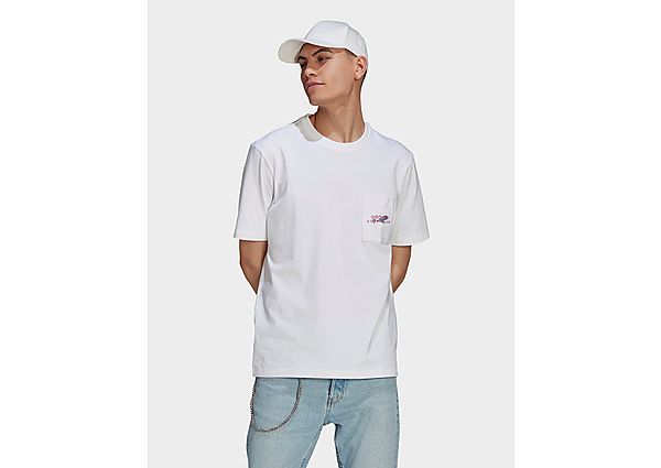 adidas Originals T-shirt Adventure Pocket Logo - White, White