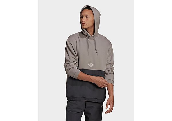 adidas Originals Sweat-shirt à capuche SPRT Archive Mixed Material - Dove Grey / Dgh Solid Grey, Dov