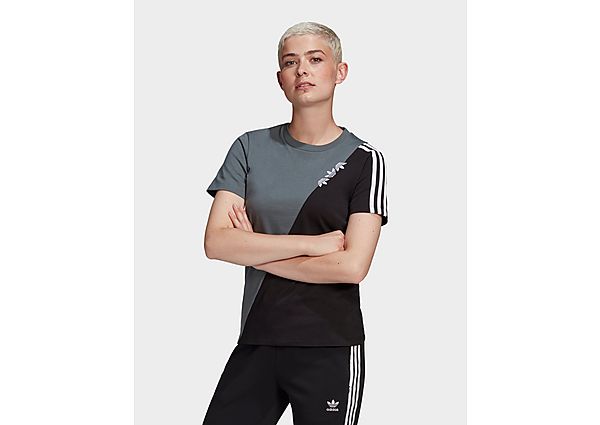 adidas Originals T-shirt Adicolor Sliced Trefoil Regular - Blue Oxide / Black, Blue Oxide / Black