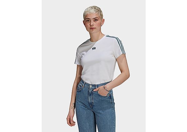 adidas Originals T-shirt Adicolor 3D Trefoil Slim - White, White
