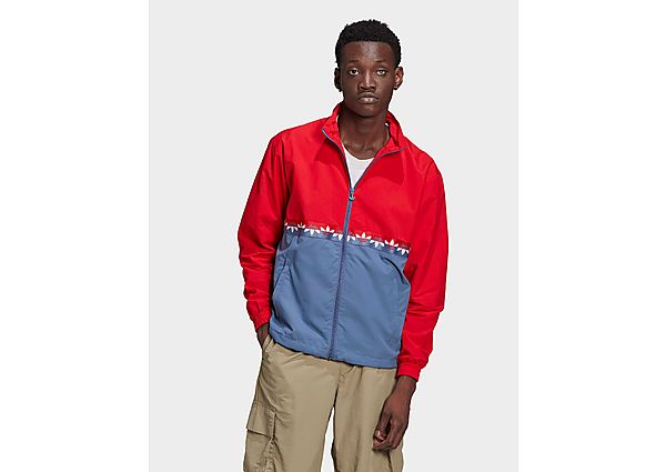 adidas Originals Track Top Adicolor Sliced Trefoil - Crew Blue / Scarlet, Crew Blue / Scarlet
