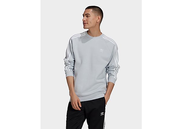 adidas Originals Sweat-shirt Adicolor 3D Trefoil 3-Stripes Crew - Halo Blue, Halo Blue