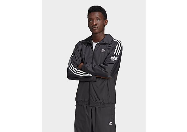 adidas Originals Veste de survêtement Adicolor 3D Trefoil 3-Stripes - Black, Black