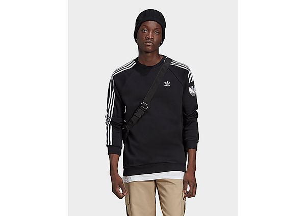 adidas Originals Sweat-shirt LOUNGEWEAR Adicolor 3D Trefoil 3-Stripes Crew - Black, Black