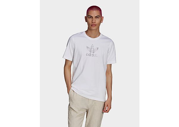 adidas Originals T-shirt Trefoil Rhinestone - White, White