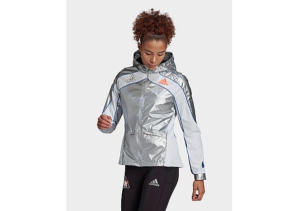 adidas Veste Marathon Space Race - Matte Silver / White, Matte Silver / White