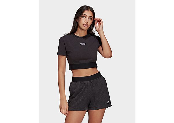 adidas Originals T-shirt R.Y.V. Cropped - Black Melange, Black Melange