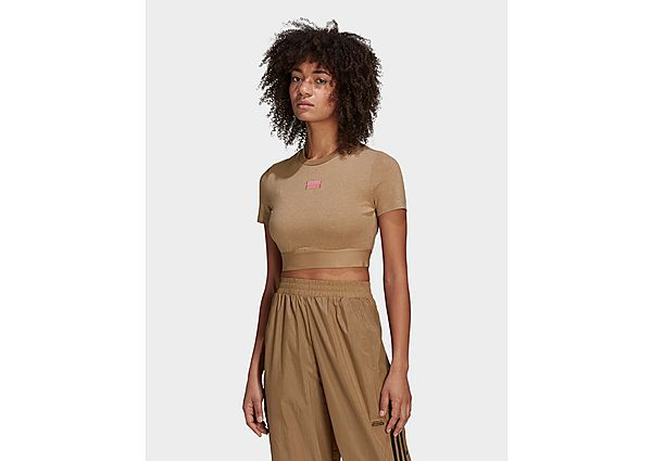 adidas Originals T-shirt R.Y.V. Cropped - Cardboard, Cardboard