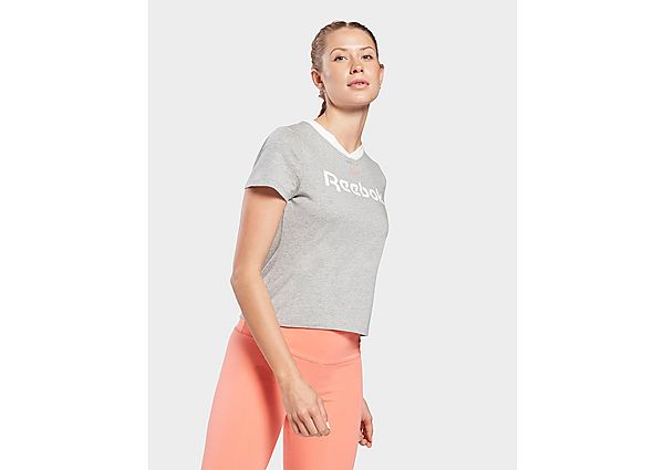 Reebok t-shirt linear logo - Medium Grey Heather, Medium Grey Heather