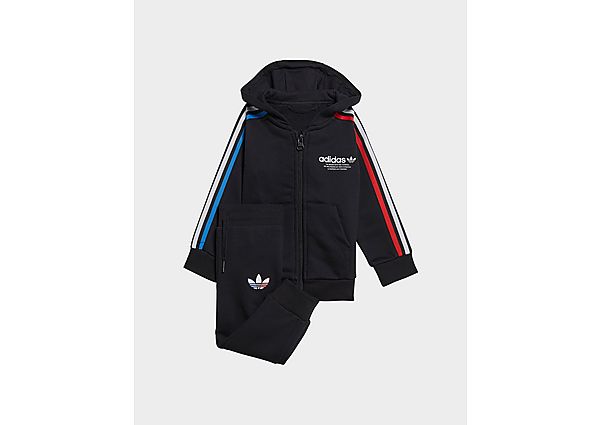 adidas Originals Ensemble Adicolor Trefoil Full Zip Hoodie - Black, Black