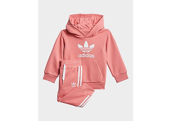 adidas Originals Ensemble Trefoil Hoodie - Hazy Rose / White, Hazy Rose / White