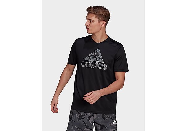 adidas T-shirt Designed 2 Move Camouflage Graphic AEROREADY - Black, Black