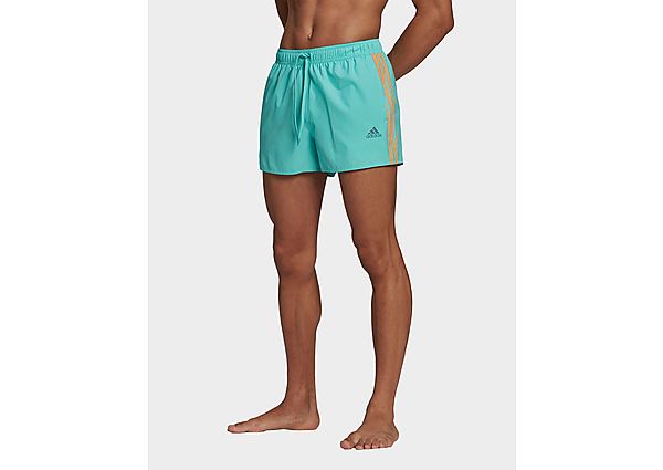 adidas Short de bain Classic 3-Stripes - Acid Mint / Screaming Orange, Acid Mint / Screaming Orange