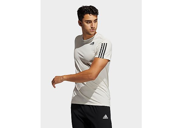 adidas T-shirt Primeblue AEROREADY 3-Stripes Slim - Aluminium, Aluminium
