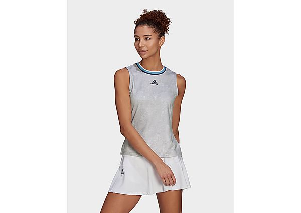 adidas Débardeur Tennis Primeblue Printed Match - White / Crew Navy, White / Crew Navy