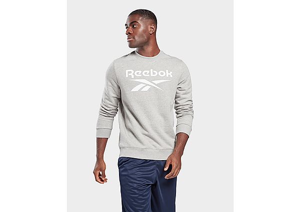 Reebok sweat à col rond reebok identity big logo - Medium Grey Heather / White, Medium Grey Heather